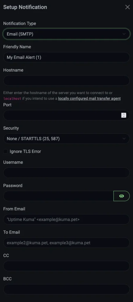 Uptime Kuma - Notifications